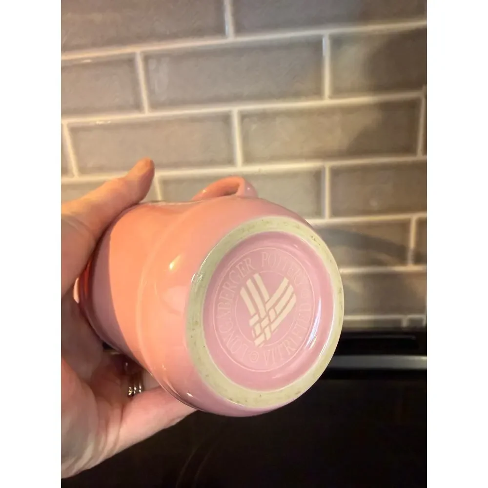 Longaberger Pink Breast Cancer Awareness Travel Mug